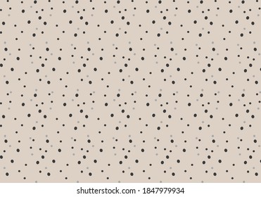 Vector of random grey and black dots on beige background
