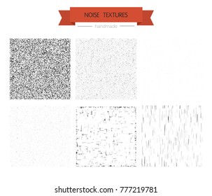 Vector random noise textures, hand made collection
