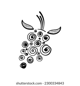 Vector random pen sketch scribbles set