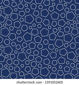 Vector random pentagon texture seamless pattern background. Perfect for fabric, scrapbooking, wallpaper projects