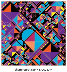 vector random shape vintage colors pattern