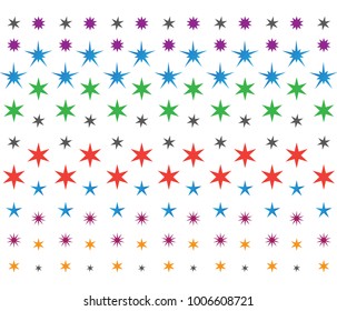 vector of random spreading stars in white background 