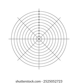 Vector range of needs from eight sectors for daily planner, journal, notebook. Empty round diagram