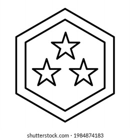 Vector Rank Outline Icon Design
