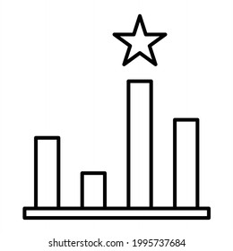Vector Rank Outline Icon Design
