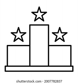 Vector Ranking Outline Icon Design
