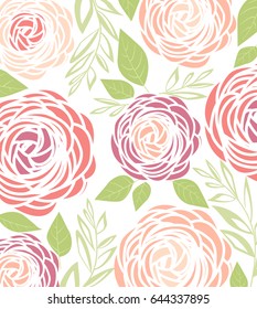 Vector ranunculus flower