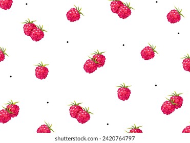 Vector raspberry berries background design