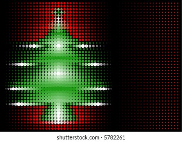 vector raster Christmas tree