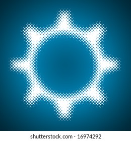 Vector Raster Gear Symbol