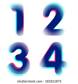 Vector raster halftone numbers