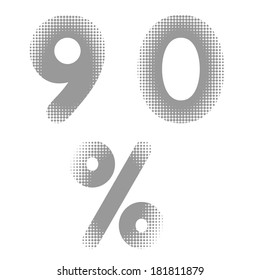Vector raster halftone numbers