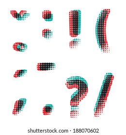 Vector raster polka dot spotted alphabet glyphs and letters