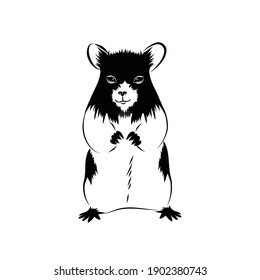 Vector de diseño de rata. Logotipos de rata o iconos.aislados en fondo blanco. Para un diseño sencillo.