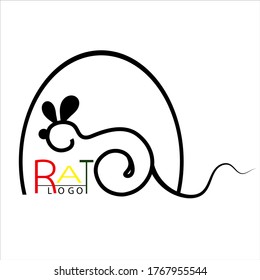 Vector of a rat design on a white background. Mouse, rat, rodent pest icon.