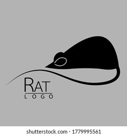 vector of rat logo,mouse icon,
Black silhouette of mousy.