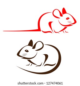 Vector of a rat on a white background. Animal. Wildlife. Easy editable layered vector illustration.