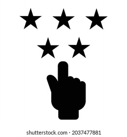 Vector Rating Glyph Icon Design

