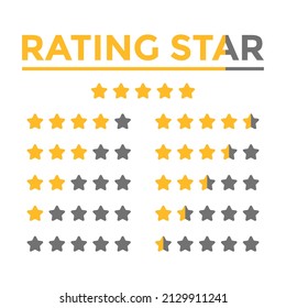 Vector of Rating Star. Perfect for rating something, giving a rate, etc.