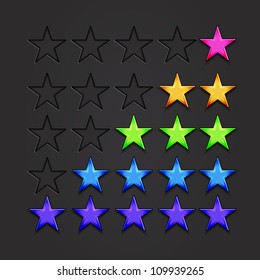 Vector rating stars