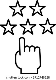 Vector Ratings Outline Icon Design
