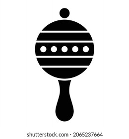Vector Rattle Glyph Icon Design
