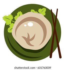 Vector Ravioli. Flat style colorful Cartoon illustration.