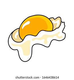 Vector raw eggs. Food design elements. Simple flat style