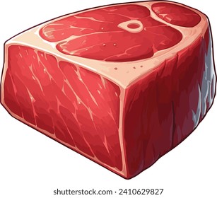 Carne fresca vectorial en el fondo blanco