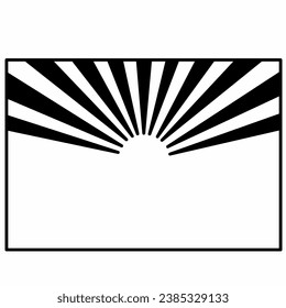 vector rays illustration. White isolated outline pattern.
