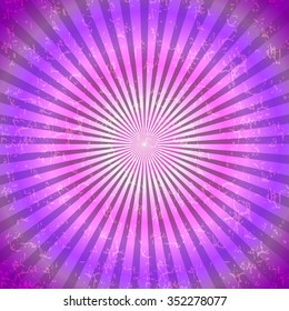 Vector rays star burst television vintage background