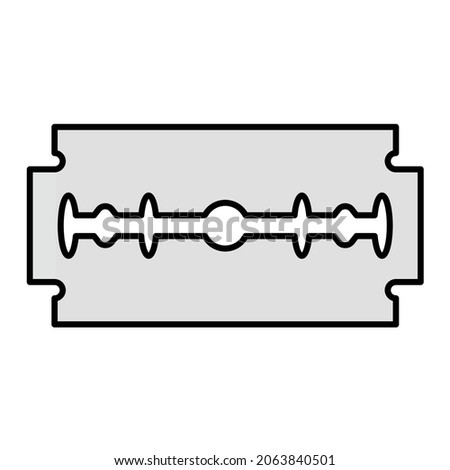 Vector Razor Blade Filled Outline Icon Design
