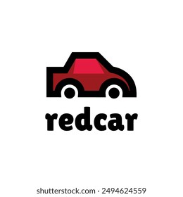 Vector read car game logo design