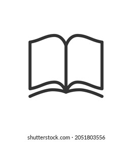 Icono de línea de lectura del vector. Símbolo con estilo de contorno de moda. Ilustración vectorial aislada en un fondo blanco. 