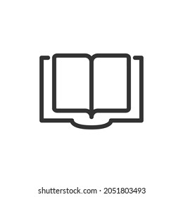 Vector reading line icon. Symbol in trendy outline style. Vector illustration isolated on a white background. 