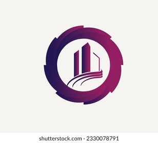 vector real east logo design . abstract building logo 