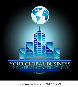 VECTOR Real Estate and Construction Business Background with design elements
