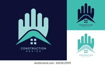 
vector real estate construction logo design.