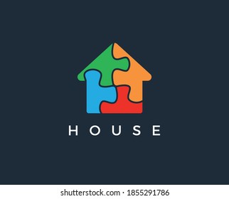 Vector real estate in the form of puzzles