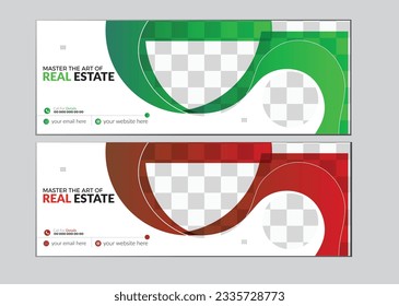 Vector real estate home buy and sale social media cover template,