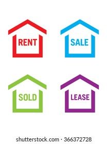 Vector Real Estate Home Symbol Set
