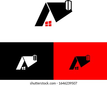 Logo de la Compañía de Diseño de la Casa de Bienes Raíces del Vector