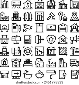 Vector of Real Estate House Home Icon Set. Perfect for user interface, new application
