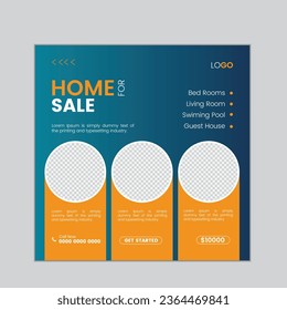 Vector real estate house property facebook cover banner template
