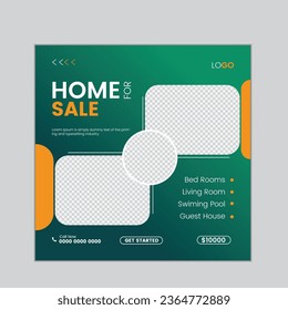 Vector real estate house property Social media banner template