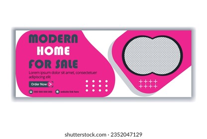 vector real estate house social media post or square banner template