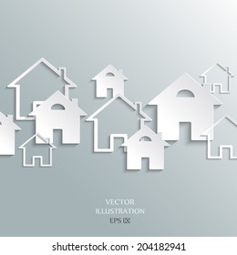 Vector real estate icon background. Eps10