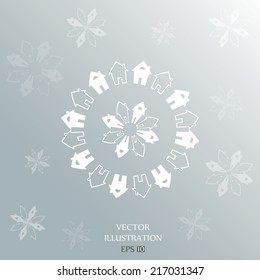 Vector real estate icon background. Eps10