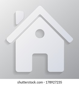Vector real estate icon on gray background. Eps10