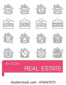 Vector Real estate icon set